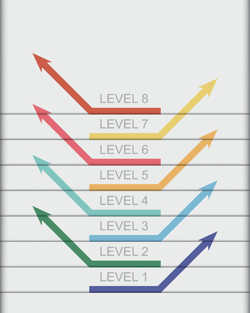 Graph of development, illustration with copy space areaのイラスト素材