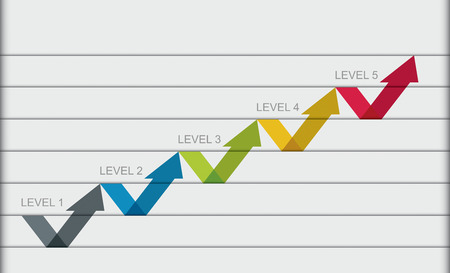 Graph of development, illustration with copy space areaのイラスト素材