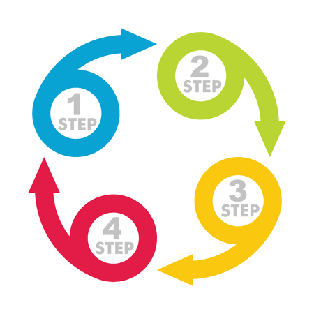 Business concept - flow chart with arrowsのイラスト素材