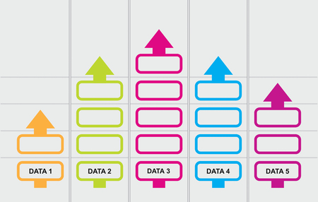 Graph of development, illustration with copy space areaのイラスト素材