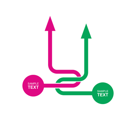 flow chart template, with arrowsのイラスト素材