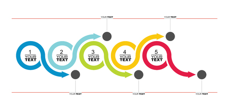 Business concept - flow chart with arrowsのイラスト素材