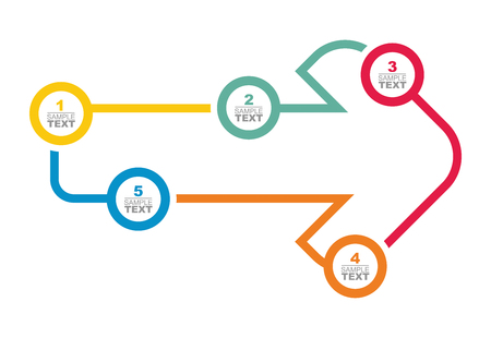Business concept - flow chart with arrowsのイラスト素材