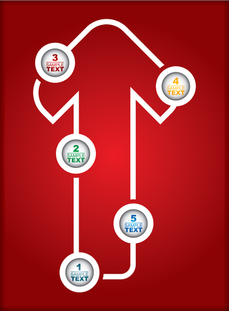 Business concept - flow chart with arrows and color backgroundのイラスト素材