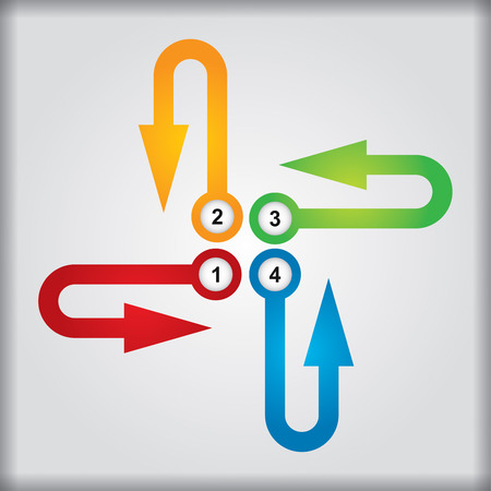 Business concept - flow chart with arrowsのイラスト素材