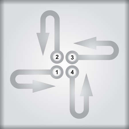 Business concept - flow chart with arrowsのイラスト素材