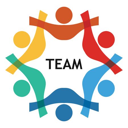 Team illustration, abstract design for your presentationのイラスト素材