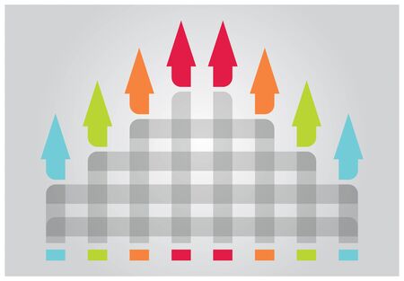 Graph of development, illustration with copy space areaのイラスト素材