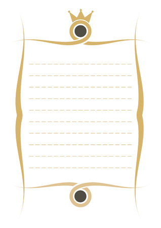 A page of notepad with abstract decorative frameのイラスト素材