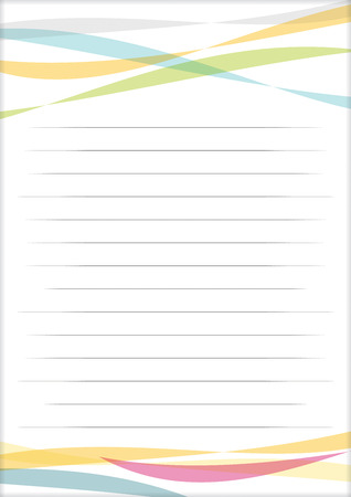 A page of notepad with abstract decorative frameのイラスト素材