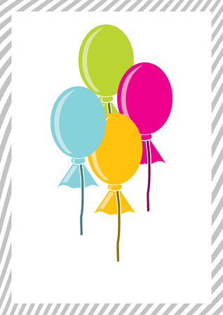 Colorful balloons, isolated vector graphics for your designのイラスト素材