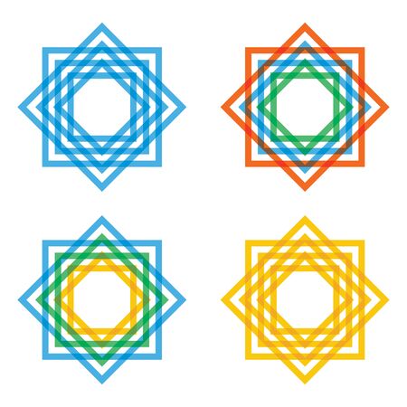 Template with abstract Star collection, for your designのイラスト素材