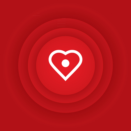 Heart from Valentines day card with abstract background - vector illustrationのイラスト素材
