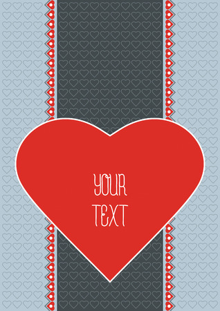 Template with hearth symbol. Illustration for Valentine's Dayのイラスト素材