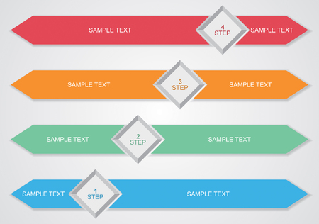 editable business flow diagram template with color arrowsのイラスト素材