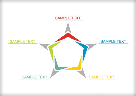 Business concept - flow chart with arrowsのイラスト素材