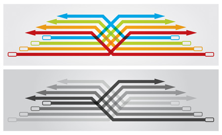 Graph of development, illustration with copy space areaのイラスト素材