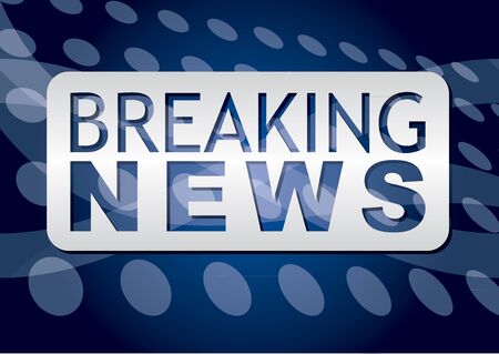 Illustration of a breaking news TV new media screenのイラスト素材