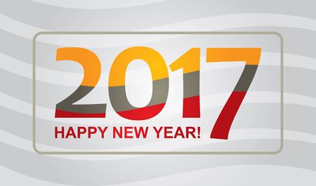 Happy New Year - illustration for business presentation
