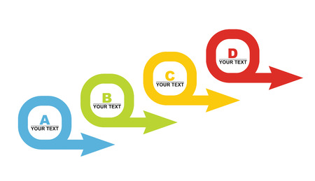 Business concept - flow chart with copy paste textのイラスト素材