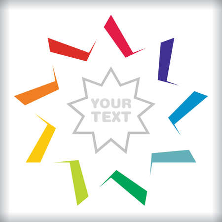 Abstract color star template with border backgroundのイラスト素材