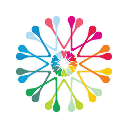 Color icon abstract illustration with abstract element.のイラスト素材