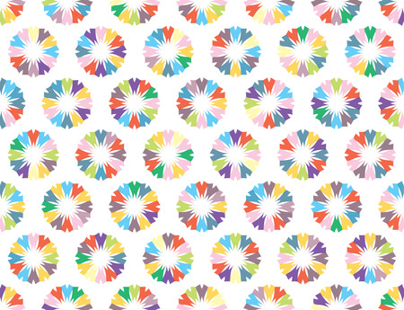 Seamless vector background with color abstract icons.のイラスト素材