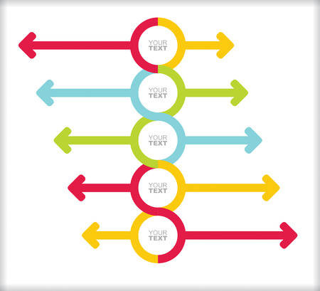 Business concept - flow chart with arrowsのイラスト素材