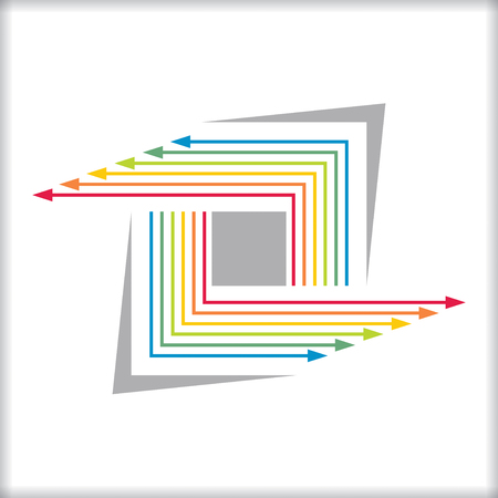Business concept - flow chart with arrowsのイラスト素材