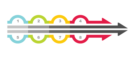 Flowchart template - abstract illustration with copy paste area.のイラスト素材