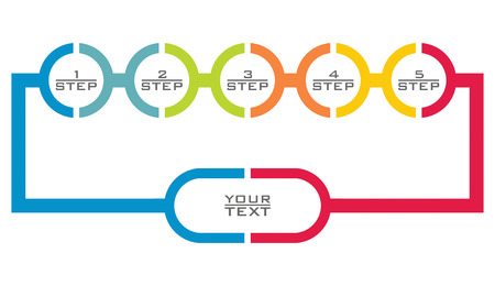 Flowchart template with copy paste area for your presentation.のイラスト素材