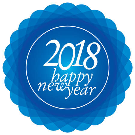 Happy New Year 2018. Greeting card templateのイラスト素材