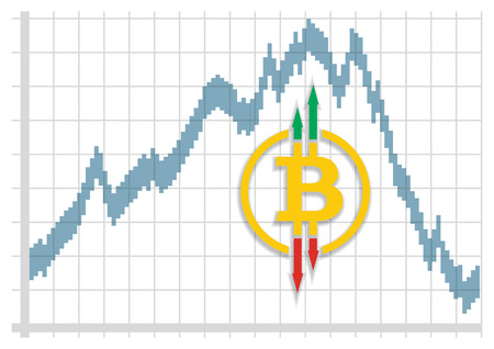 Stock exchange fluctuations of the CryptoCurrencyのイラスト素材