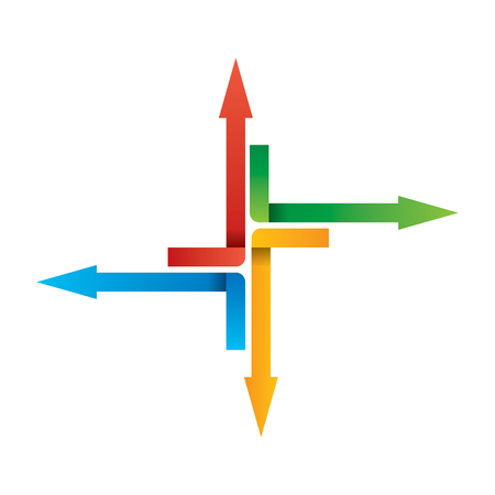Color arrows. Abstract illustration.のイラスト素材