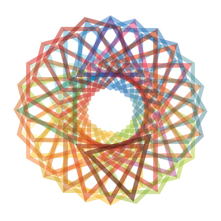 Abstract illustraston with color shapeのイラスト素材
