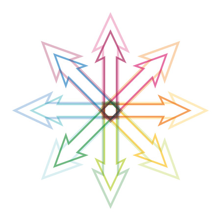 Communication concept -  template with color arrowsのイラスト素材