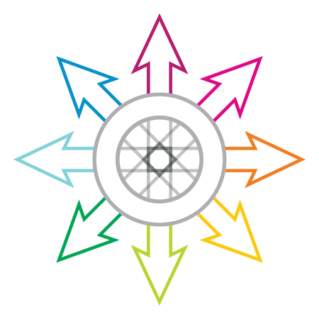 Communication concept -  template with color arrowsのイラスト素材