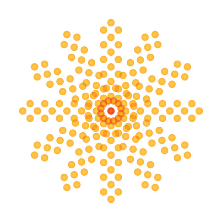 Artistic orange sun illustrationのイラスト素材