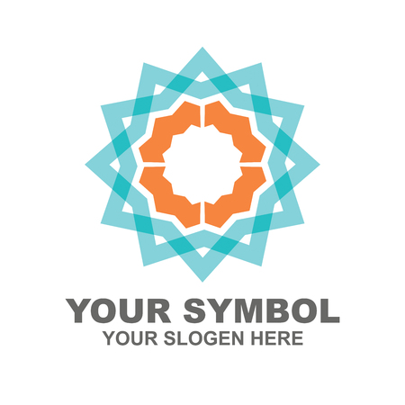 Abstract technology icon template for your industrial presentationのイラスト素材