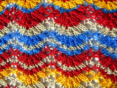 Openwork knitting texture fabric multicolor