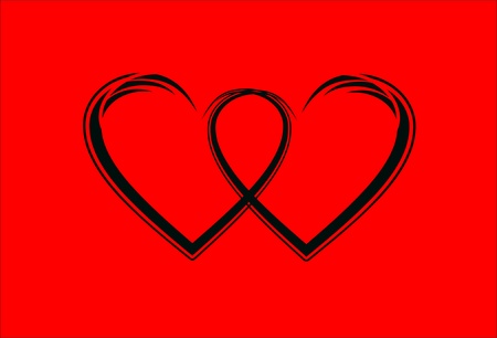 two heartsのイラスト素材