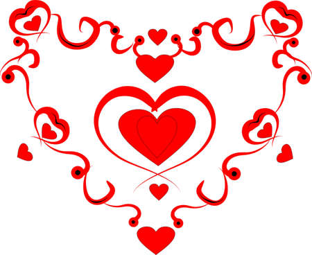 heart decorationのイラスト素材