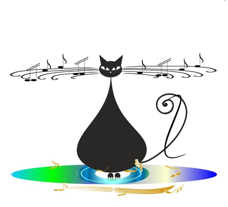 Cat musicのイラスト素材