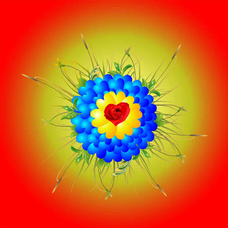 flower from heartsのイラスト素材