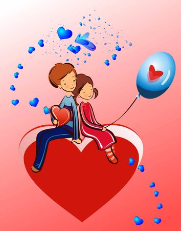 composition for Valentine s Dayのイラスト素材