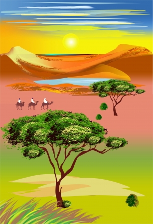 on the savannahのイラスト素材