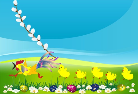 Easter compositionのイラスト素材