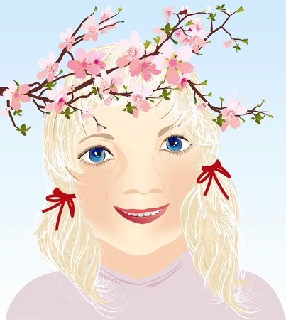 Spring girlのイラスト素材