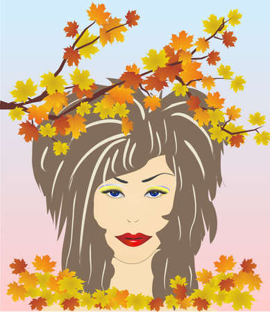 Autumn girlのイラスト素材