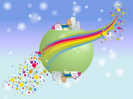 green planetのイラスト素材